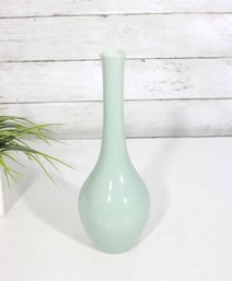 Celadon Style Porcelain Bud Vase  Pale Green Glaze, 10' Tall