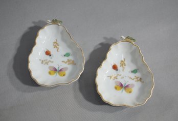 A Pair Of Vintage Pear Shape Trinket Dishes Ardalt Japan #7995