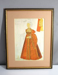 John Bloomfield Signed Costume Design - BBC Production, Elizabethan Attire