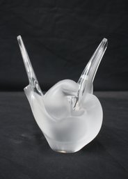 Exquisite Lalique Crystal 'Two Doves' Sculpture Signed