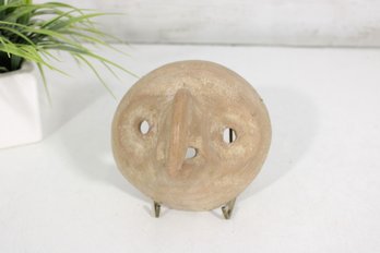 Vintage Mexican Ceramic Bird Mask Sculpture  Folk Art Decorative Mask Made In Mexico 6'