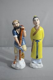 Two Mid Century Modern Hand Painted Ceramic Figurines