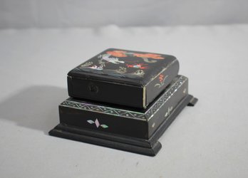 Vintage Oriental Cigarette Holder And Ashtray Set