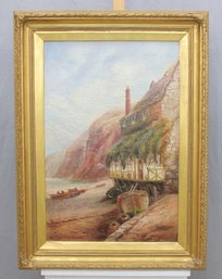 J. M. Arundale  Signed Oil On Canvas Coastal Scene 'On The Beach',  Framed