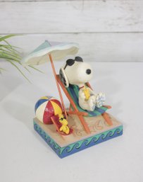 Jim Shore Peanuts Beach Buddies Snoopy & Woodstock Figurine  6' Enesco