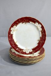 Group Lot Of 8 Antique Furnivals Cobridge Dinner Plates