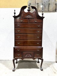 Antique Highboy Chest Of Drawers-2Pcs