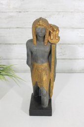 AGI Ramesses III High Priest Statue  13' Egyptian Gold Leaf Figure Artisans Guild International