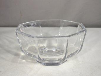 Vintage Cristal DArques Octagonal Crystal Bowl  4.5H X 8.5 Round