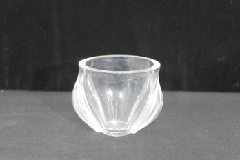 Lalique Deux Tulipes Signed French  Crystal Vase