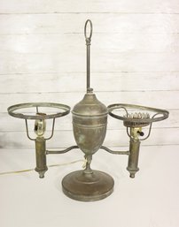 Vintage Double-Arm Brass Table Lamp Base  2'H X 18'W  No Shades