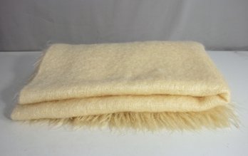 Vintage Toison D'or 100% Mohair Throw Blanket - Made In France
