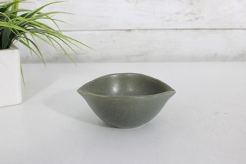 Cordon Bleu Small Serving Bowl  Green Speckled Stoneware 2' X 4.5'