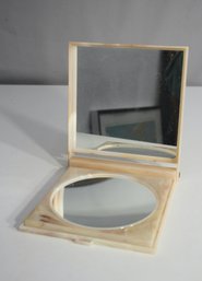 Vintage Faux Tortoiseshell Compact With Dual Mirrors -14.5' X 6.5'