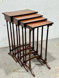 Georgian Mahogany Inlay Nesting Table