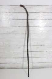 Vintage Hand Carved Wooden Walking Stick  Rustic Natural Cane  35' Long