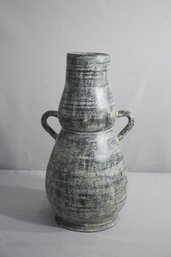 Vintage Double Handle Tall Table Vase For Bloomingdales