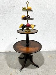 Dean C. Woodard Furniture Co  Two Tier Dumb Waiter