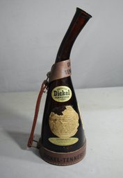Vintage George Dickel Tennessee Whiskey Souvenir Bottle With Leather Harness