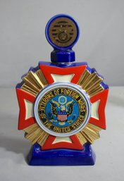 Ezra Brooks Veterans Of Foreign Wars 75th Anniversary Liquor Decanter