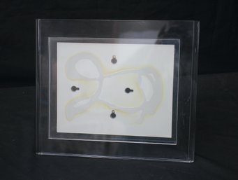 Vintage Lucite Picture Frame With Modern Design -11' X 12.5'