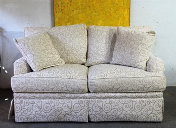 Stickley Fine Upholstery Loveseat With Swirl Pattern