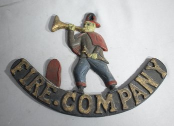 Cast Iron Fire Company Firefighter Plaque