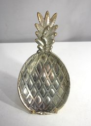 Vintage 9.5' X 5' Silver-Plated Pineapple Dish  Mid-Century Modern Decor