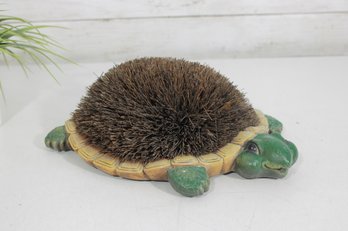 Vintage Tortoise Boot Scraper Brush  Garden Turtle Door Cleaner  12' Long