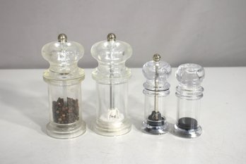 Vintage Cole & Mason Acrylic Salt & Pepper Mill Grinder Set - Classic Kitchenware