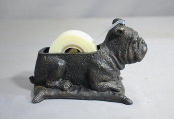 Cast Metal Vintage Scotch Tape Dispenser Dog Figurine