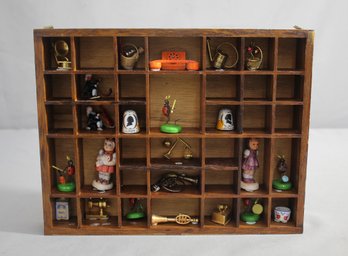 Vintage Letterpress Drawer With Curated Miniatures Collection