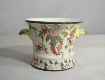 Vintage Hua Ping Tang Zhi Hand Painted Floral Porcelain Cachepot Planter