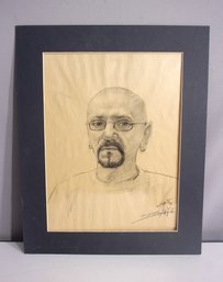 Original Signed Charcoal Portrait Drawing  NYC 2003 (20'x 16')