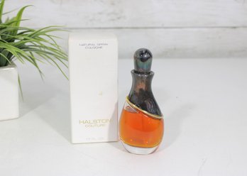 Vintage Halston Couture Cologne Spray 1.7 FL OZ  Iconic Sculptural Bottle  With Box