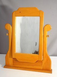 Custom-Crafted Adjustable Wooden Vanity Mirror (1993) By Liberty Hall