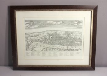 Framed Historic Print  'A View Of London About The Year 1560' (21'x 27')