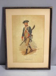 'Vintage Framed Print - 2nd Maryland Infantry Soldier, 1777'