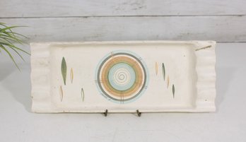 Sascha Brastoff Mid-Century Modern Tray  Atomic Design Art Pottery Dish 13.5'
