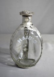 Vintage Haig's Sterling Silver Overlay Pinch Whiskey Bottle -not Original Top