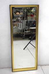 Wall Mirror With Gold And Black Frame'