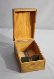 Vintage Weis Oak Index Card/file Box