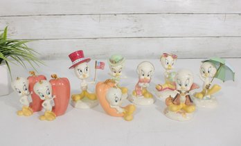 Tweety Bird Porcelain Figurines Group Lot Warner Bros Global Gallery Assorted