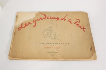 Vintage 350 Caricatures De La S.D.N. By Derso & Kelen  Geneva Political Cartoon Book