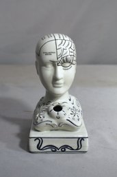 Vintage Phrenology Head With Inkwell -missing Top To The Ik Well