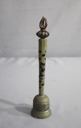 Vintage Brass And Mixed Metal Overlay Japanese Buddhist Riutual Bell