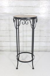 Mosaic Tall Flower Stand With Ceramic Top,24' X 10' Round