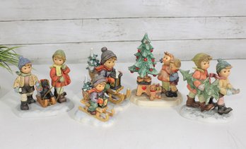 Vintage Hummel Christmas Figurines Group Lot Goebel W Germany Winter Holiday