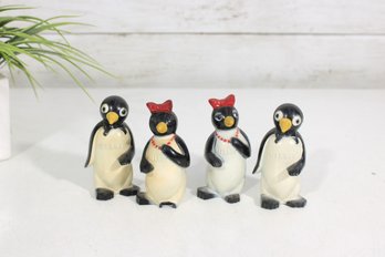 Pair Of Vintage Kool Cigarettes Willie & Millie Penguin Salt & Pepper Shakers  Advertising Mascots  3.5'