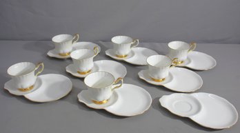 Set Of 7 Royal Albert Val D'Or Bone China Tennis Snack Set